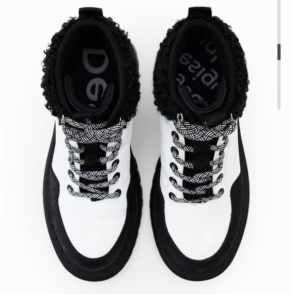 Desigual Lace-Up Trekking Boots Size 9 - Picture 3 of 17